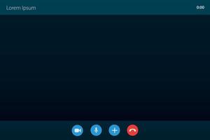 modello di schermata di videochiamata, modello per conferenza online inter vettore