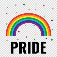 logo gay pride con arcobaleno vettore