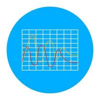 disegno vettoriale piatto dell'icona del grafico polilinea
