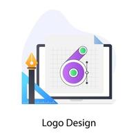 logo design vettoriale di stile concettuale piatto
