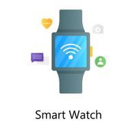 un disegno vettoriale di smartwatch in stile modificabile