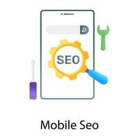 vettore gradiente di ricerca mobile, concetto seo