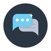bolle di chat che mostrano il concetto di icona di comunicazione vettore