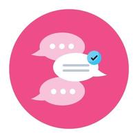 bolle di chat che mostrano il concetto di icona di comunicazione vettore