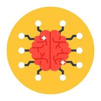 concetto di pensiero laterale, cervello connesso con nodi di rete vettore