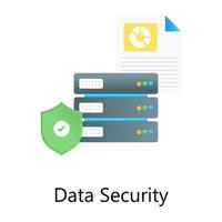 icona concettuale della sicurezza dei dati nella progettazione modificabile vettore
