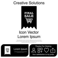 vendita finale icona vettoriale eps 10