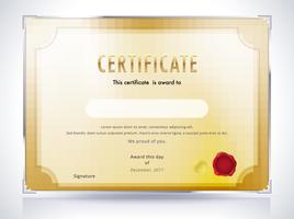 Modello di certificato d&#39;oro vettore