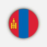 paese mongolo. bandiera della Mongolia. illustrazione vettoriale. vettore