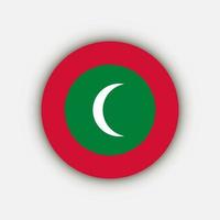 maldive di campagna. bandiera delle maldive. illustrazione vettoriale. vettore