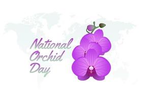 grafica vettoriale della giornata nazionale dell'orchidea buona per la celebrazione della giornata nazionale dell'orchidea. design piatto. volantino design.flat illustrazione.