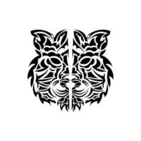 tatuaggio della tigre in stile boho. isolato. illustrazione vettoriale. vettore