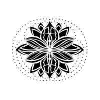 modello di loto in stile semplice. simbolo dello yoga. isolato. illustrazione vettoriale. vettore