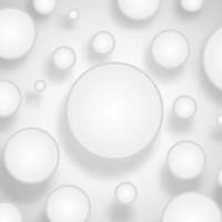 Cerchi bianchi 3d con le ombre di goccia su fondo bianco vettore