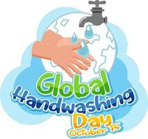 design di banner per la giornata mondiale del lavaggio delle mani vettore