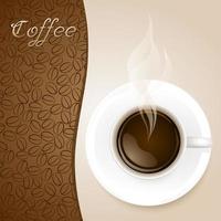 Tazza di caffè su sfondo di carta vettore