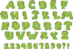 design dei caratteri per alfabeti inglesi vettore