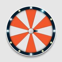 ruota della fortuna che gira vuota, roulette fortunata, eventi di promozione online, illustrazione vettoriale