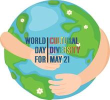 poster per la diversità culturale della giornata mondiale vettore