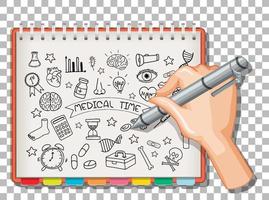 elementi di doodle disegnati a mano vettore