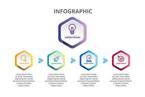 poligono Disegno vettoriale infografica con opzioni icone o passaggi