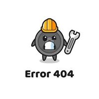 errore 404 con la simpatica mascotte del piatto del bilanciere vettore