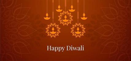 Saluto felice geometrico astratto di Diwali vettore
