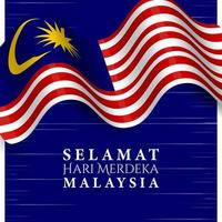 sfondo del giorno dell'indipendenza della Malesia. vettore