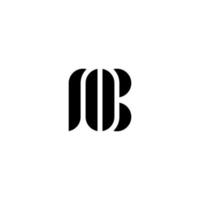 lettera iniziale nob logo design. vettore