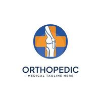 modello vettoriale di progettazione del logo ortopedico, logo medico ortopedico.