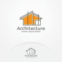 design del logo dell'architettura vettore