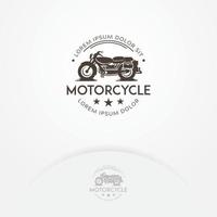 design classico del logo della motocicletta vettore