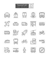 disegno dell'icona di trasporto vettore
