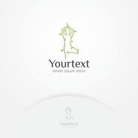 design del logo yoga sano vettore