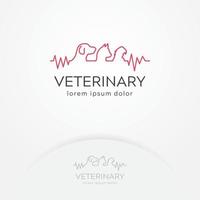 design del logo veterinario vettore