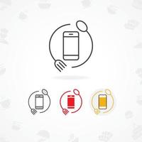 design dell'icona dell'app mobile alimentare vettore