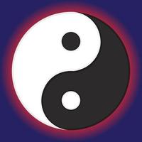 yin yang simbolo cinese di due opposti illustrazione vettoriale