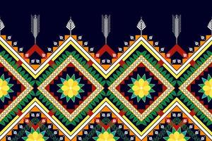 disegno floreale etnico senza cuciture. Tappeto In Tessuto Azteco Mandala Ornamento Chevron Decorazione Tessile Carta Da Parati. tribale turchia indiano africano ricamo tradizionale illustrazioni vettoriali sfondo