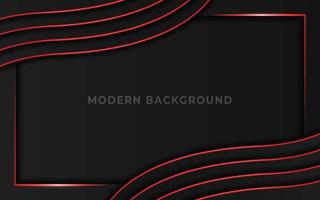 astratto metallico rosso nero moderno tech design sfondo vettore