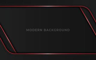 astratto metallico rosso nero moderno tech design sfondo vettore