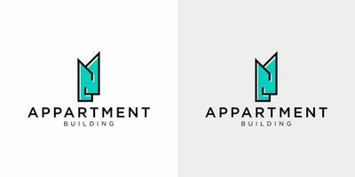 design semplice del logo dell'appartamento. vettore