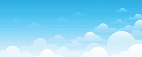 sfondo del cielo blu con nuvole vettore
