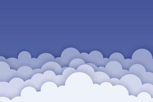 sfondo del cielo blu con nuvole vettore
