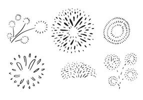set di doodle starburst isolato su sfondo bianco disegnato a mano da sunburst. elementi di design. illustrazione vettoriale. vettore