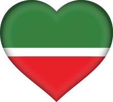 cuore della bandiera del tatarstan vettore