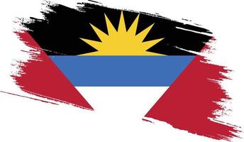 bandiera di antigua e barbuda con texture grunge vettore