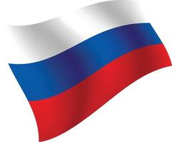 bandiera della russia che sventola illustrazione vettoriale isolata