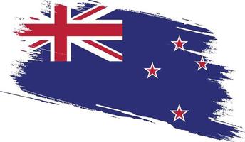 bandiera della Nuova Zelanda con texture grunge vettore
