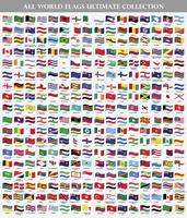 tutte le bandiere nazionali sventolano del mondo vettore