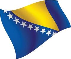 bosnia ed erzegovina bandiera sventola illustrazione vettoriale isolato